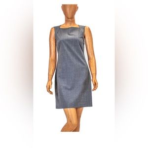 Theory gray wool sheath dress size 2 excellent condition
